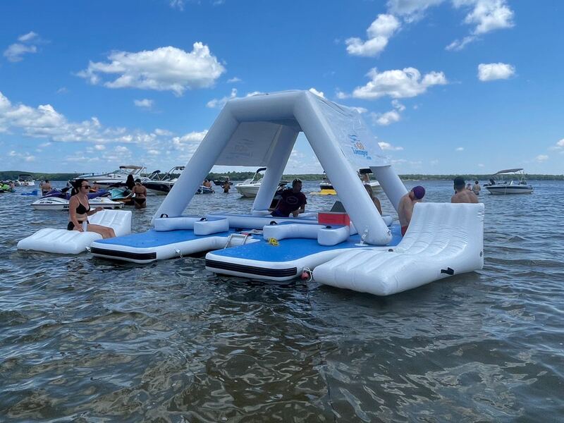 e-Go Inflatable Floating Cabana - Rocket-Sized Aqua Park Inflatables ...